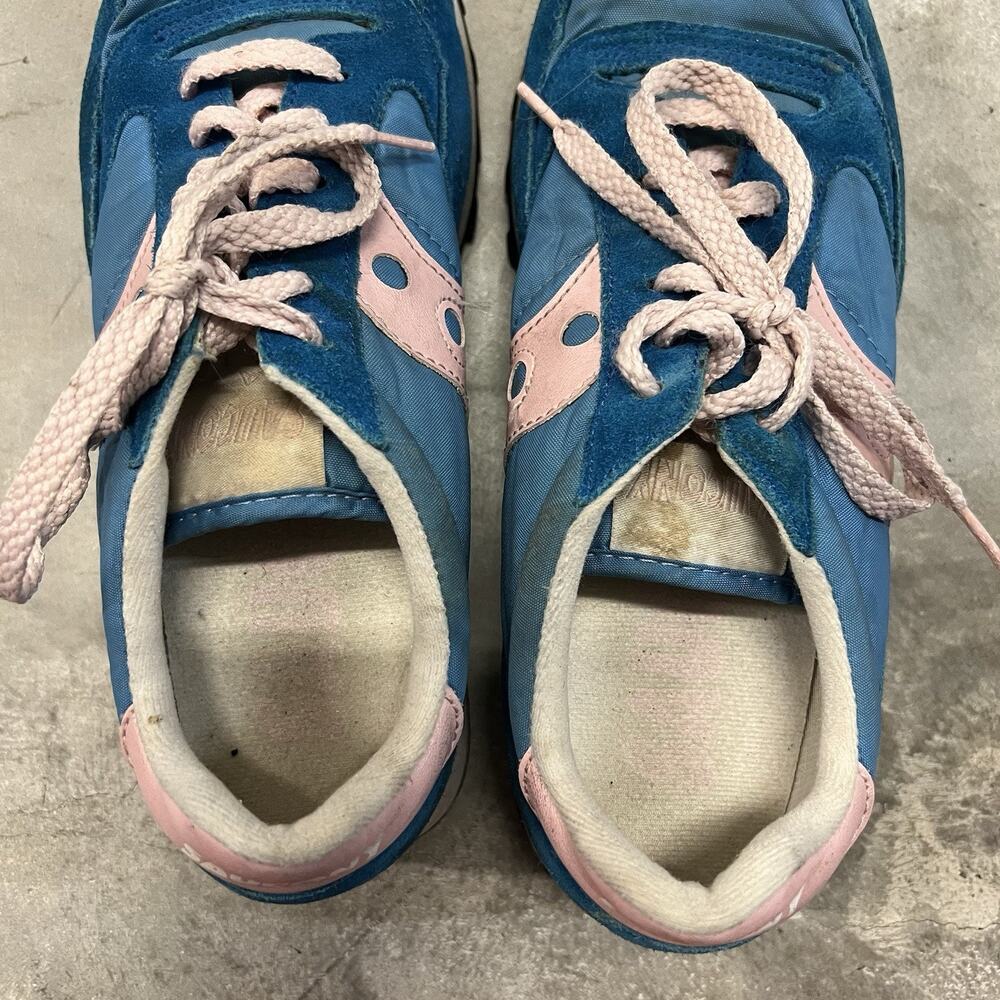 Saucony Womens Jazz Original 1044-98 Blue Pink Running Shoes Sneakers Size 8 - Picture 7 of 10